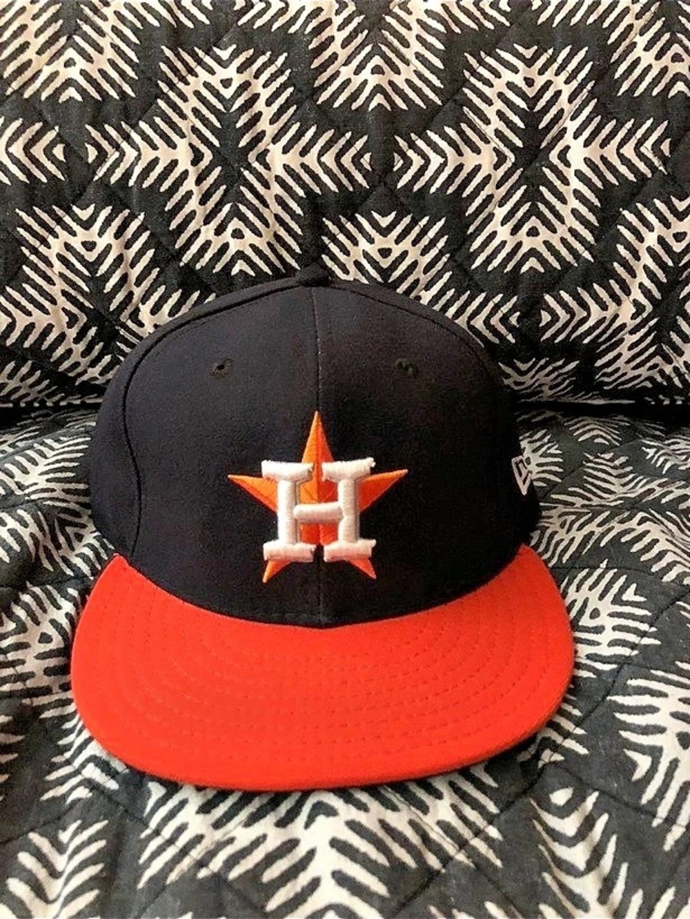 New Era Houston Astros 59FIFTY Fitted Hat Black & Red 7 1/4